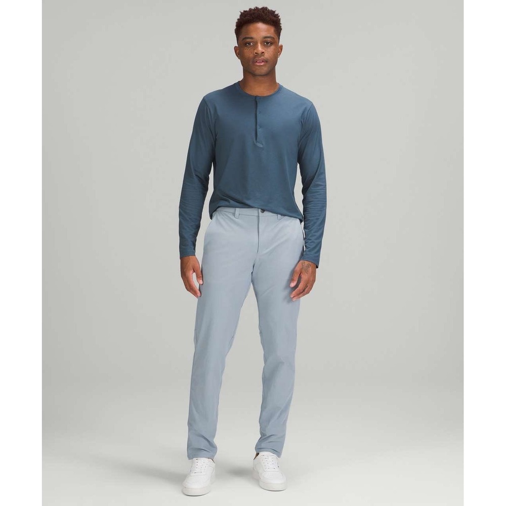 Lululemon Commission Slim Fit Pant 32 Chambray Blue Warpstreme Chino Trousers